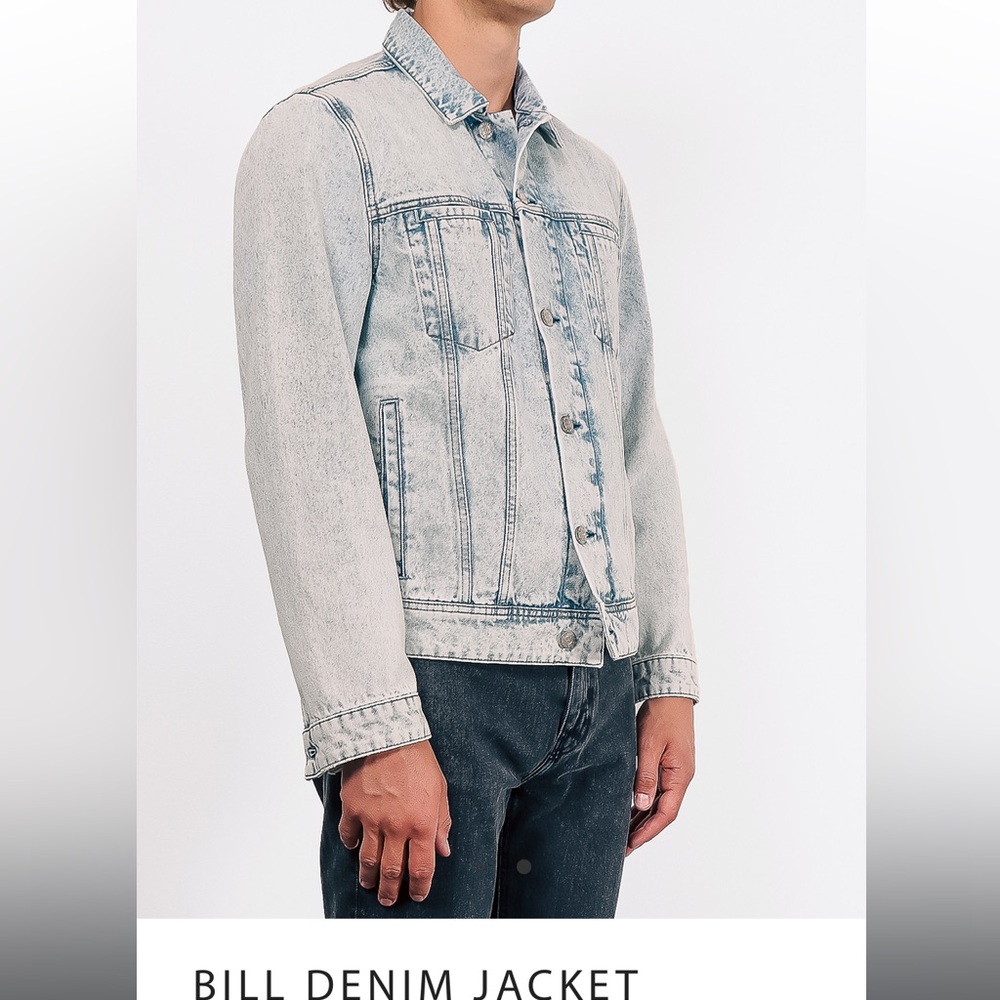 Amendi Bill Denim Jacket Light Wash Unisex L Oversized Boyfriend